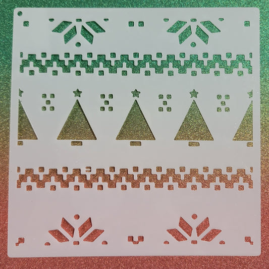 Festive Stripes Stencil