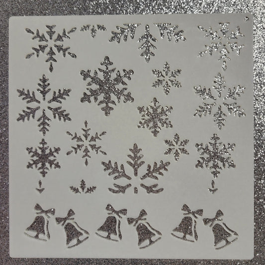 Bells & Snow Stencil