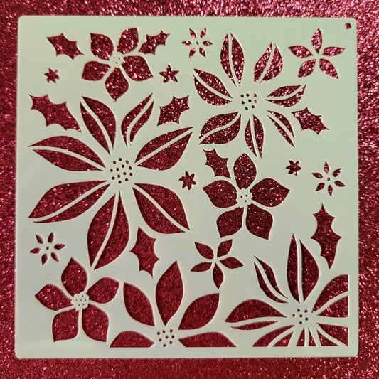 Poinsettias Stencil