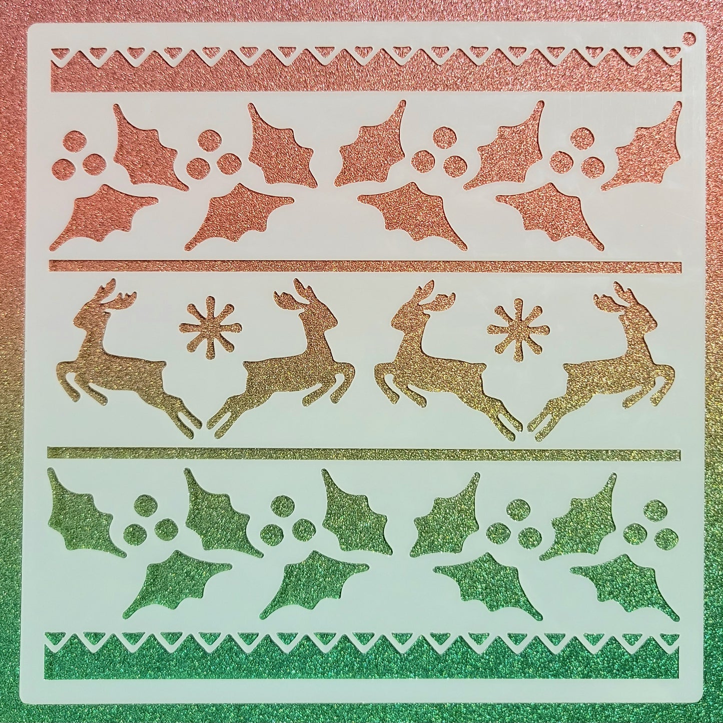Holly Deer Stripes Stencil