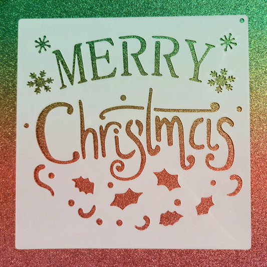 Merry Christmas Stencil