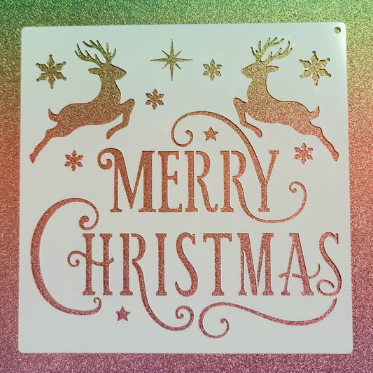 Merry Deer Stencil