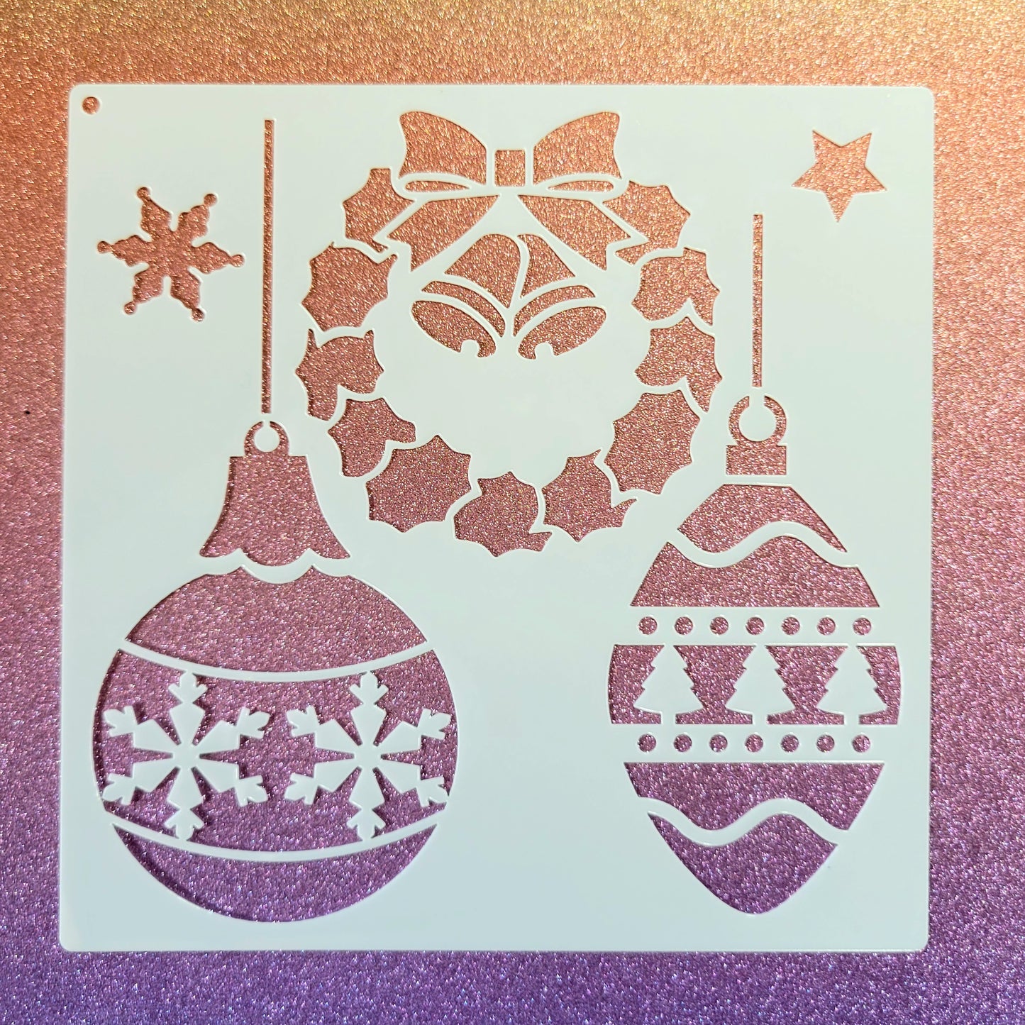 Big Ornaments & Wreath Stencil