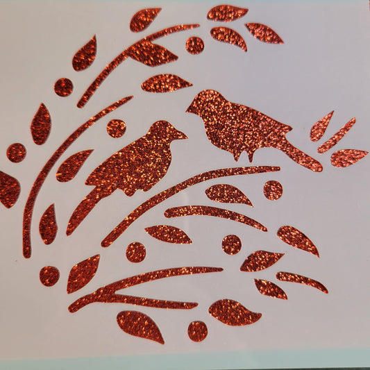 Birds in a tree Stencil