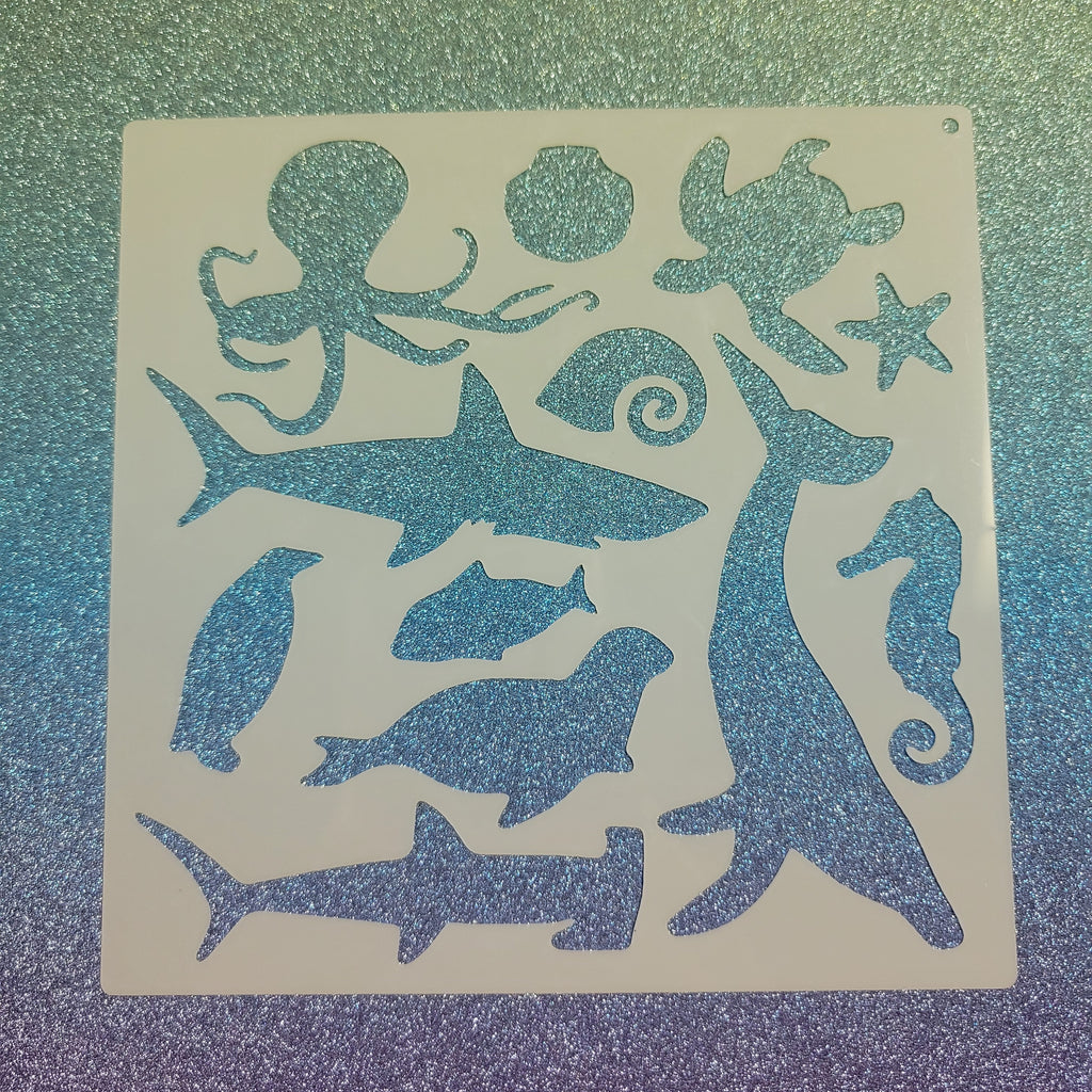 Sea Creatures Stencil
