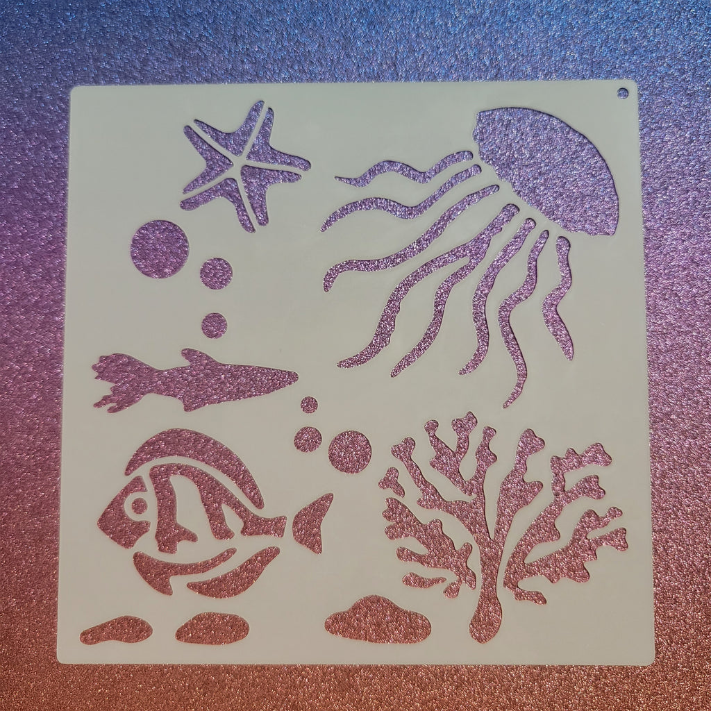 Jelly & Fish Stencil