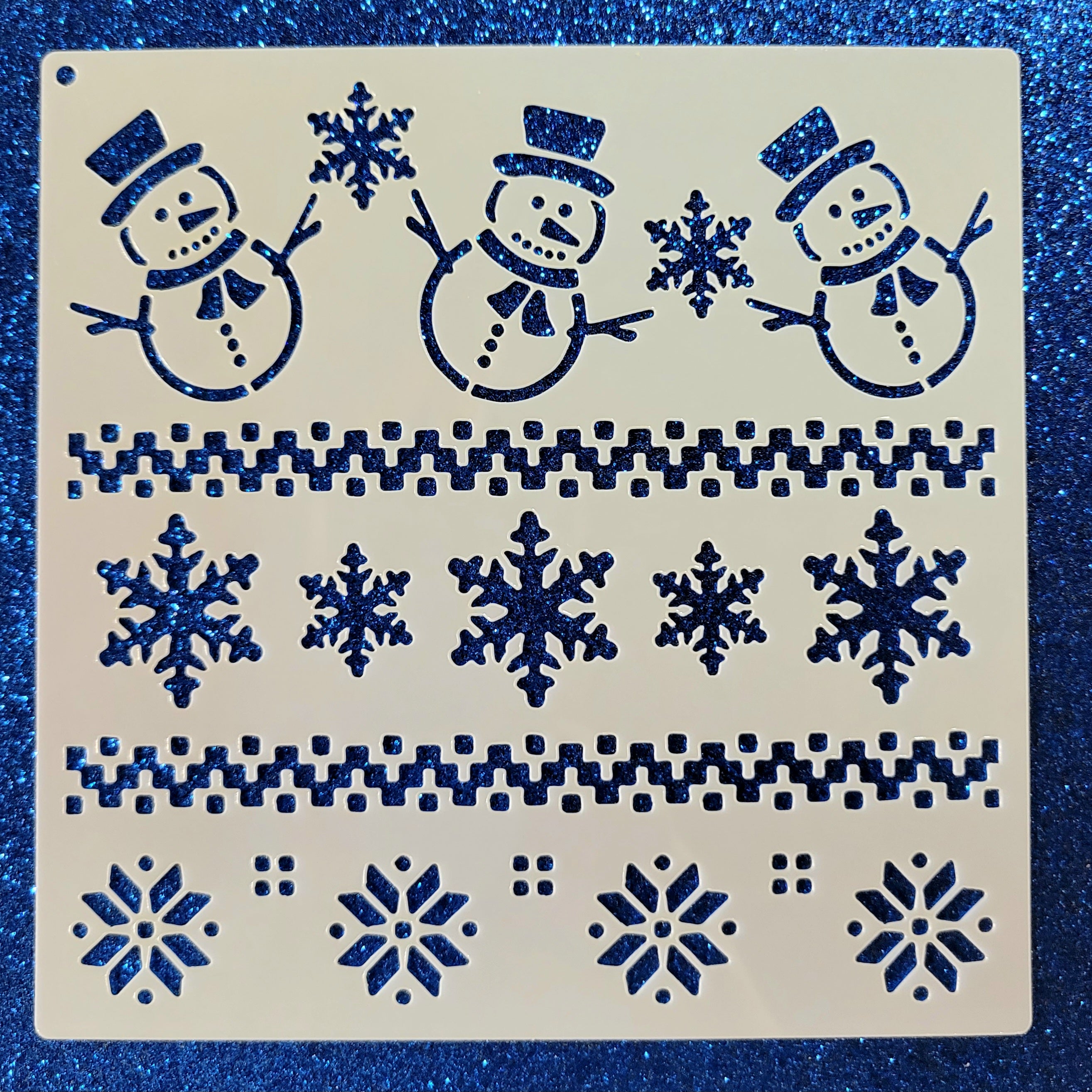 Snowmen & Snow Stripes Stencil – The Good Glitter