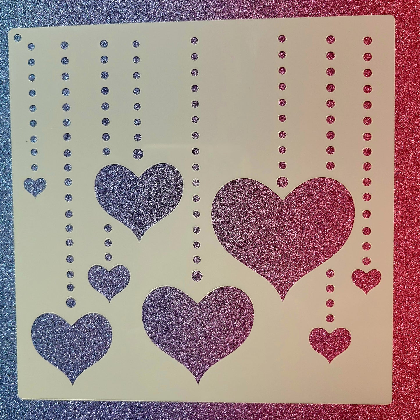 Hanging Hearts Stencil