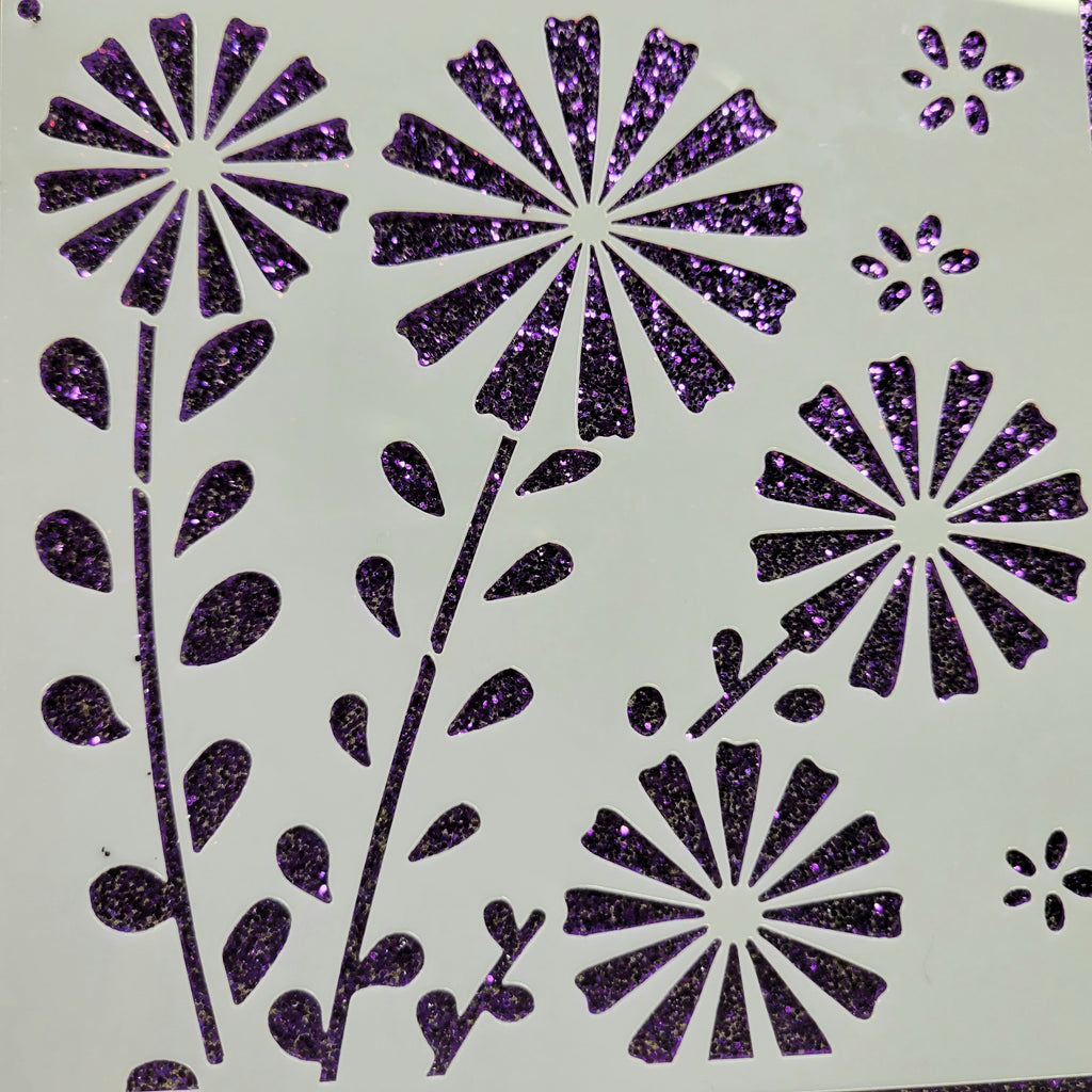 Round Flower Stencil