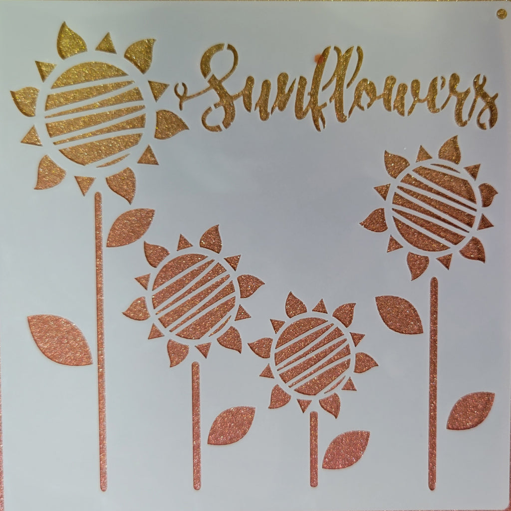 Sunflowers Stencil